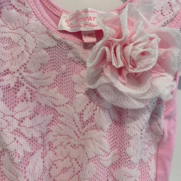 Popatu Pink Formal Baby Girl Dress 3-6 Months - Picture 2 of 4
